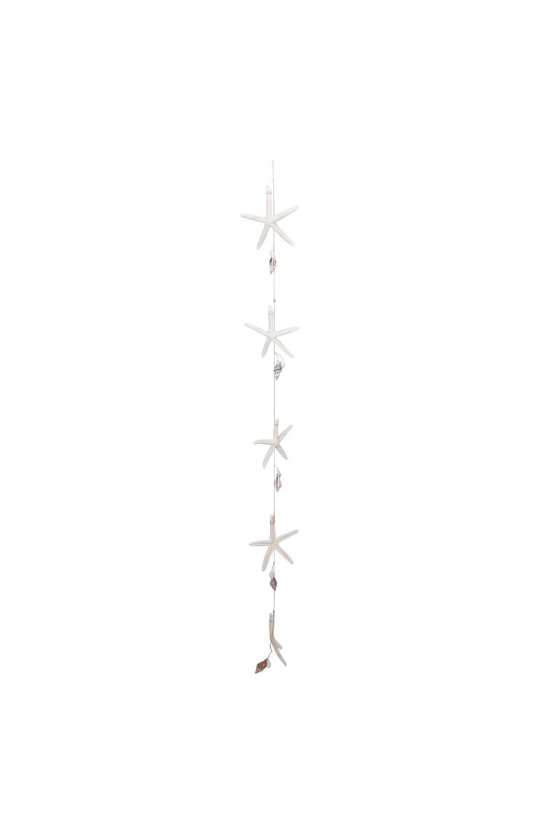 Starfish & Shell Decorative Garland, Main, color, White