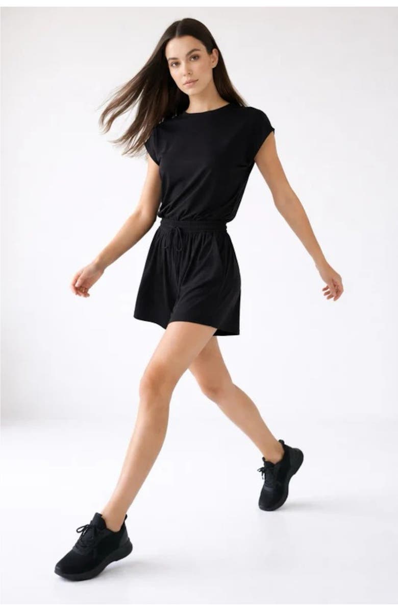 Forever & Always Lesie Modal Short Jumpsuit, Alternate, color, Black