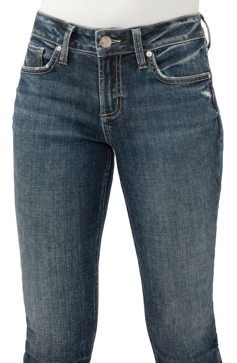 Silver Jeans Co. Suki Curvy Mid Rise Crop Straight Leg Jeans, Alternate, color, Chord