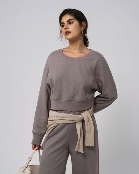 Hemp Essentials Fleece Cropped Sweater