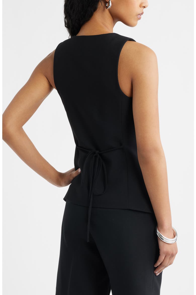 The Icon Asymmetric Vest, Alternate, color, BLACK