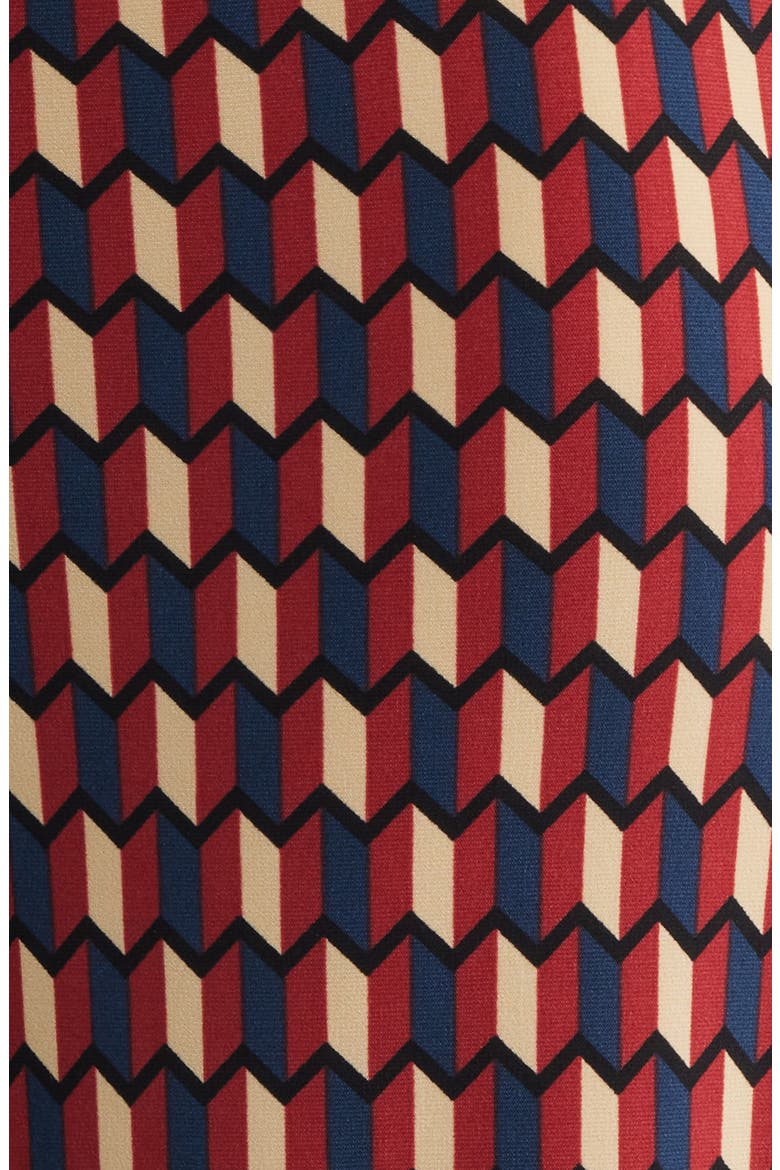 Geo Print Wide Leg Pants, Alternate, color, RUST MULTI