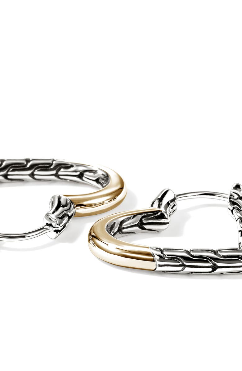 John Hardy Essentials Heart Hoop Earrings, Alternate, color,