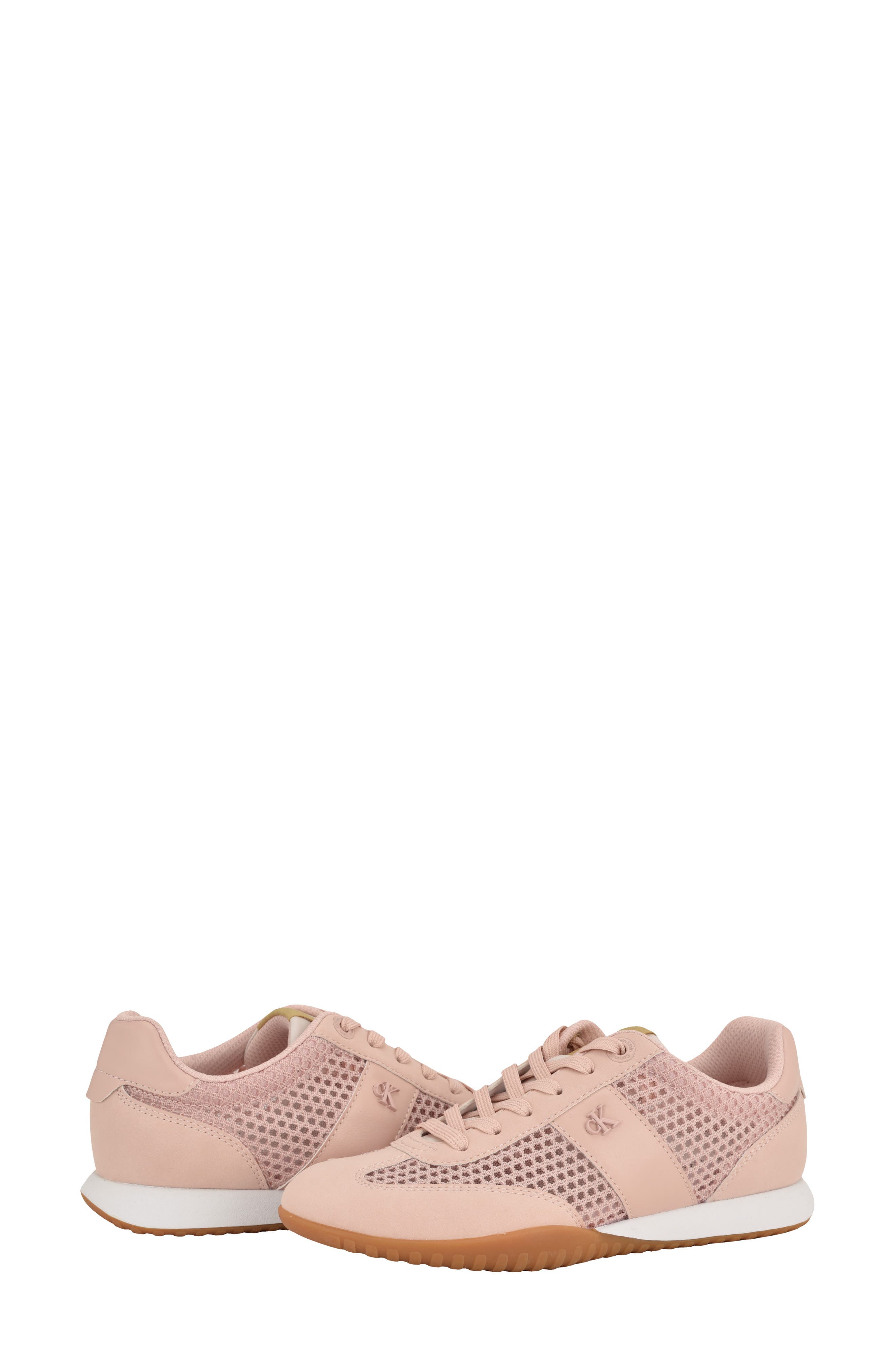 Calvin Klein Harllow Low Top Sneaker, Alternate, color, Peach Whi/Peach Whi/White Sand