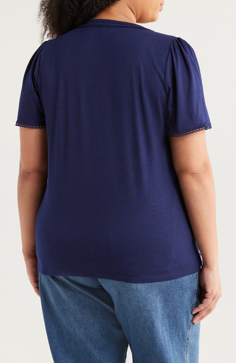 Jones New York Picot Detail Knit Top, Alternate, color, 