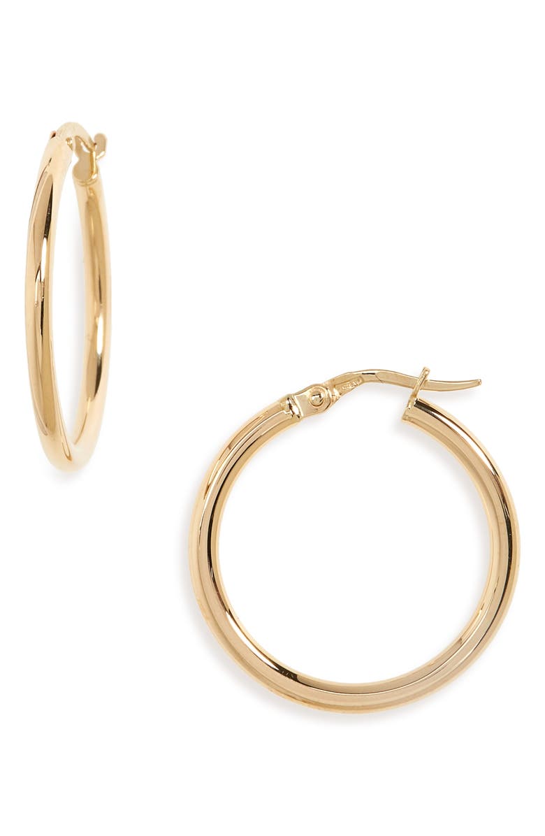 Roberto Coin Hoop Earrings, Main, color, Yg