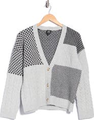 Bobeau Mixed Stitch Cardigan