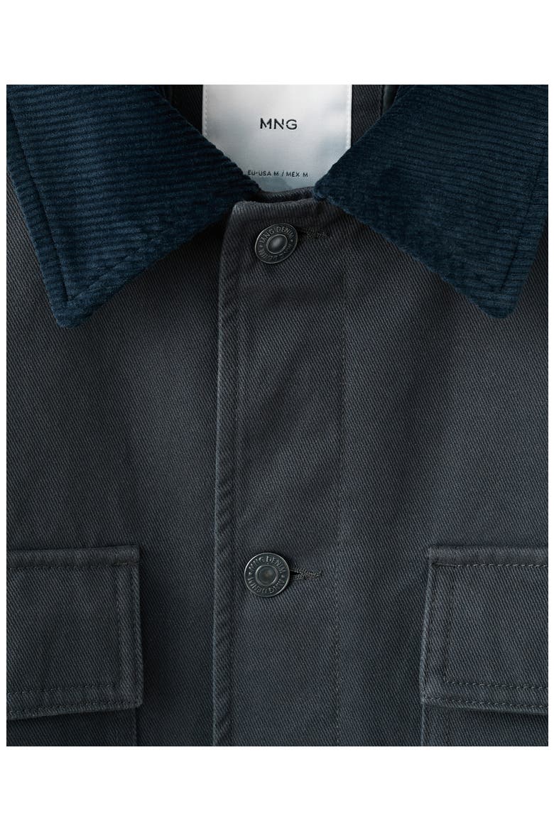 Cotton Corduroy Collar Jacket, Alternate, color, CHARCOAL