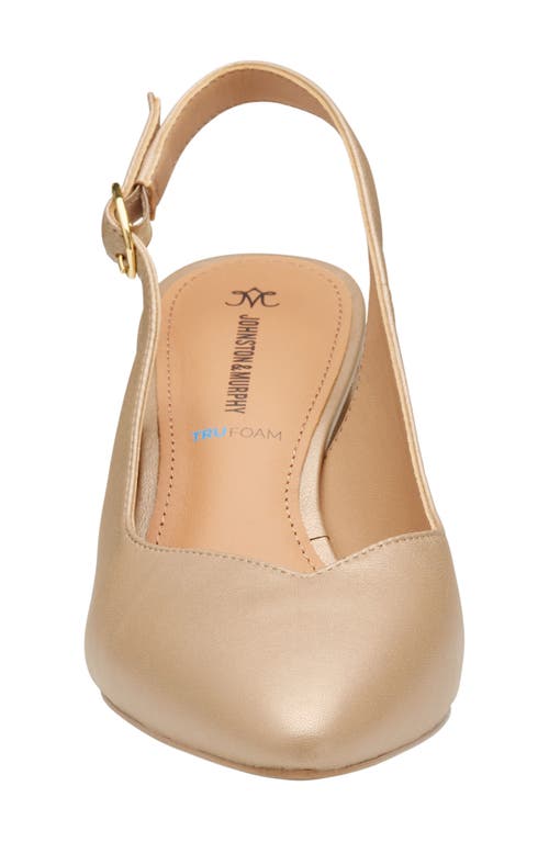 Johnston & Murphy Vicki Slingback Pump In Sand Pearlized Glove Leather