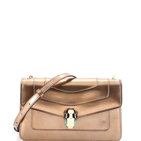 Serpenti Forever Shoulder Bag Metallic Leather Small