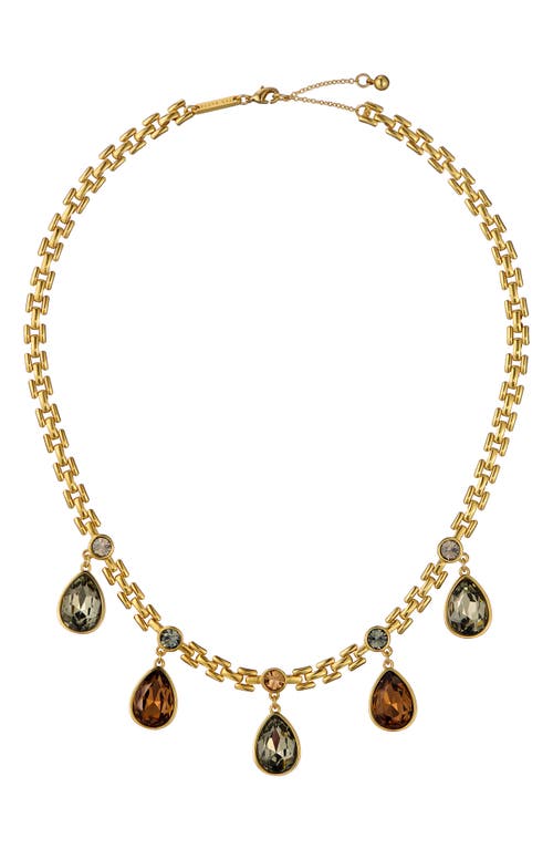 Ted Baker Davina Crystal Drop Necklace In Gold