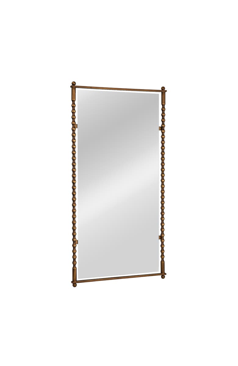 Storied Home Cast Metal Framed Tall Wall Mirror, Antique Brass Finish, Main, color,