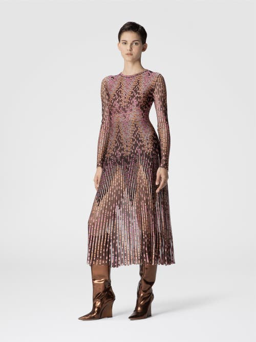 Missoni Long Dress With Partial Zigzag Pattern In Multicoloured 2