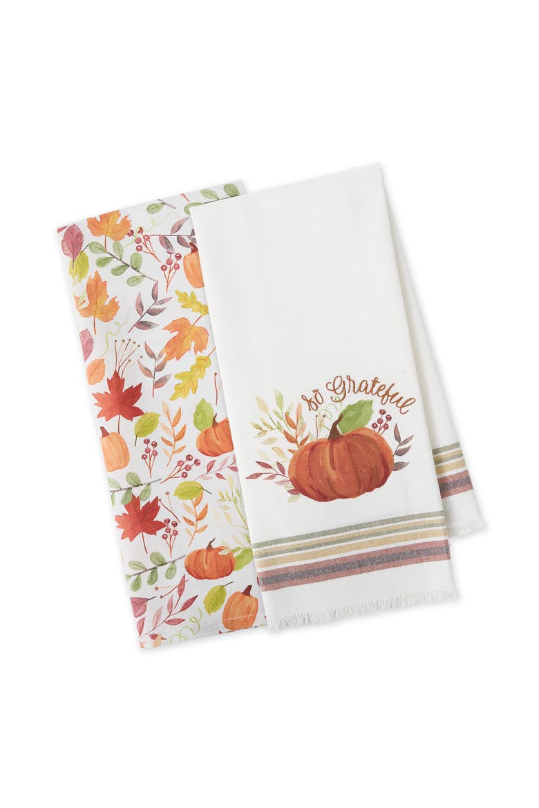 Grateful Harvest Dishtowel Set of 2, Main, color, Grateful Harvest