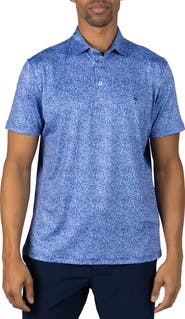 TailorByrd Abstract Maze Print Performance Polo