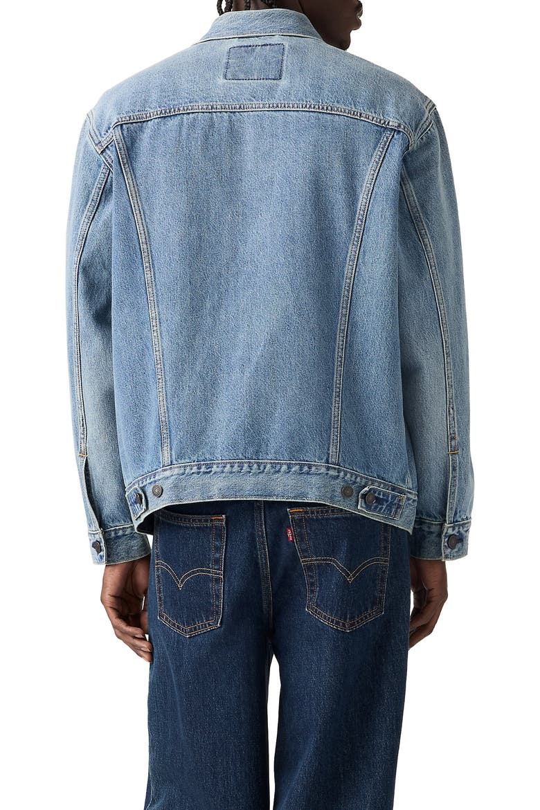 Relaxed Denim Trucker Jacket, Alternate, color, AFTERNOON STREETS