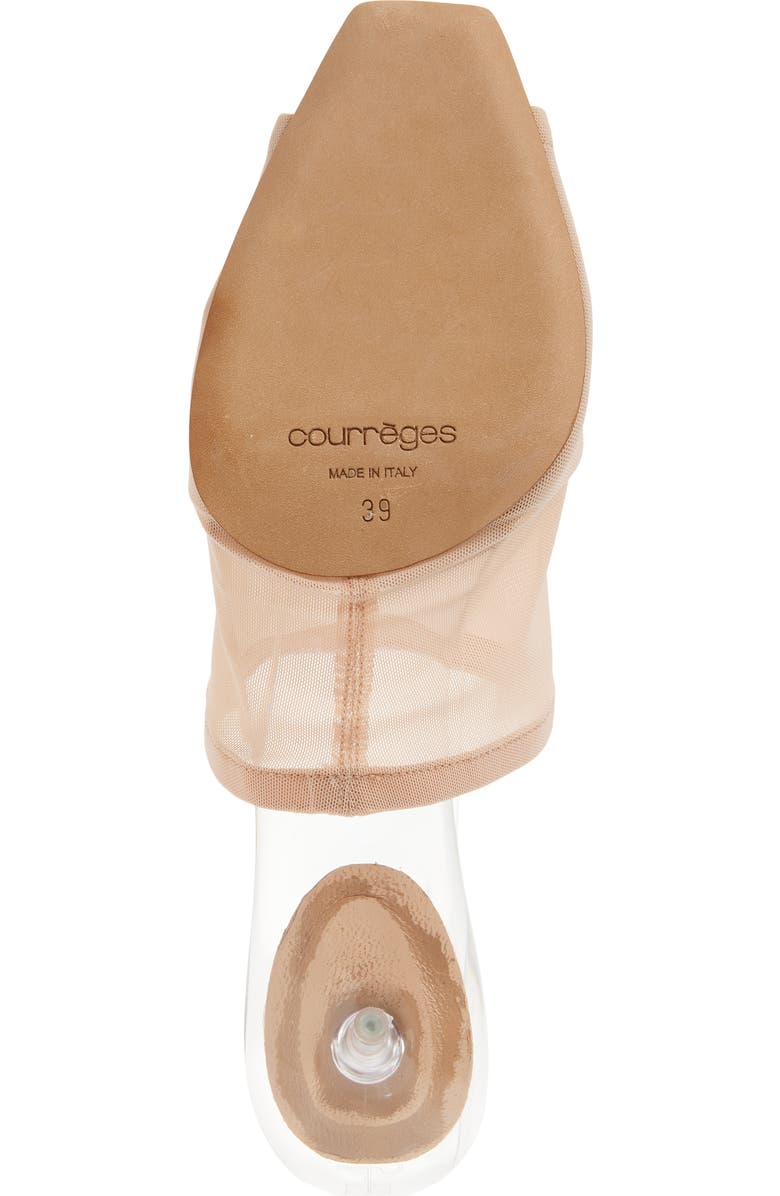 Courrèges Transparent Sole Mesh Slide Sandal, Alternate, color, Dune