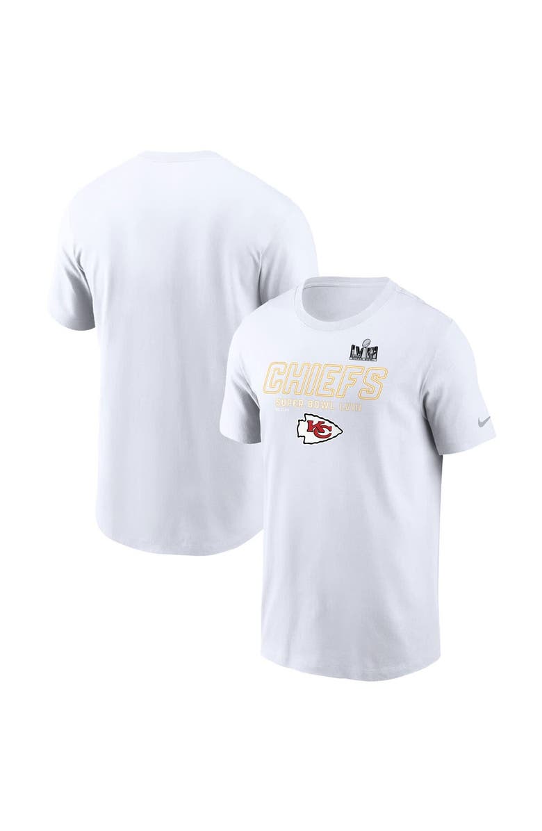 Nike Men's Nike White Kansas City Chiefs Super Bowl LVIII Iconic T-Shirt, Alternate, color, 