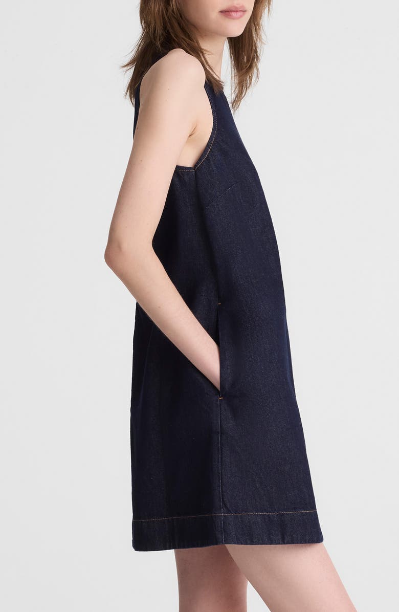 Madewell Denim Shift Minidress, Alternate, color, Rinse Wash