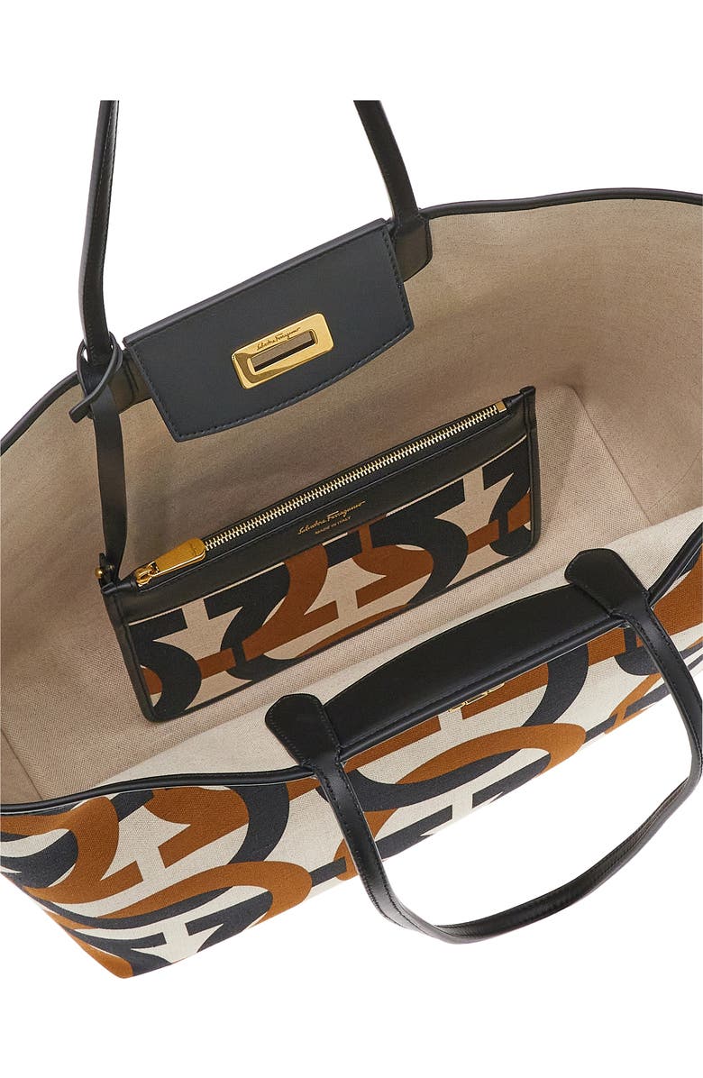 FERRAGAMO Gancini Canvas Tote, Alternate, color,