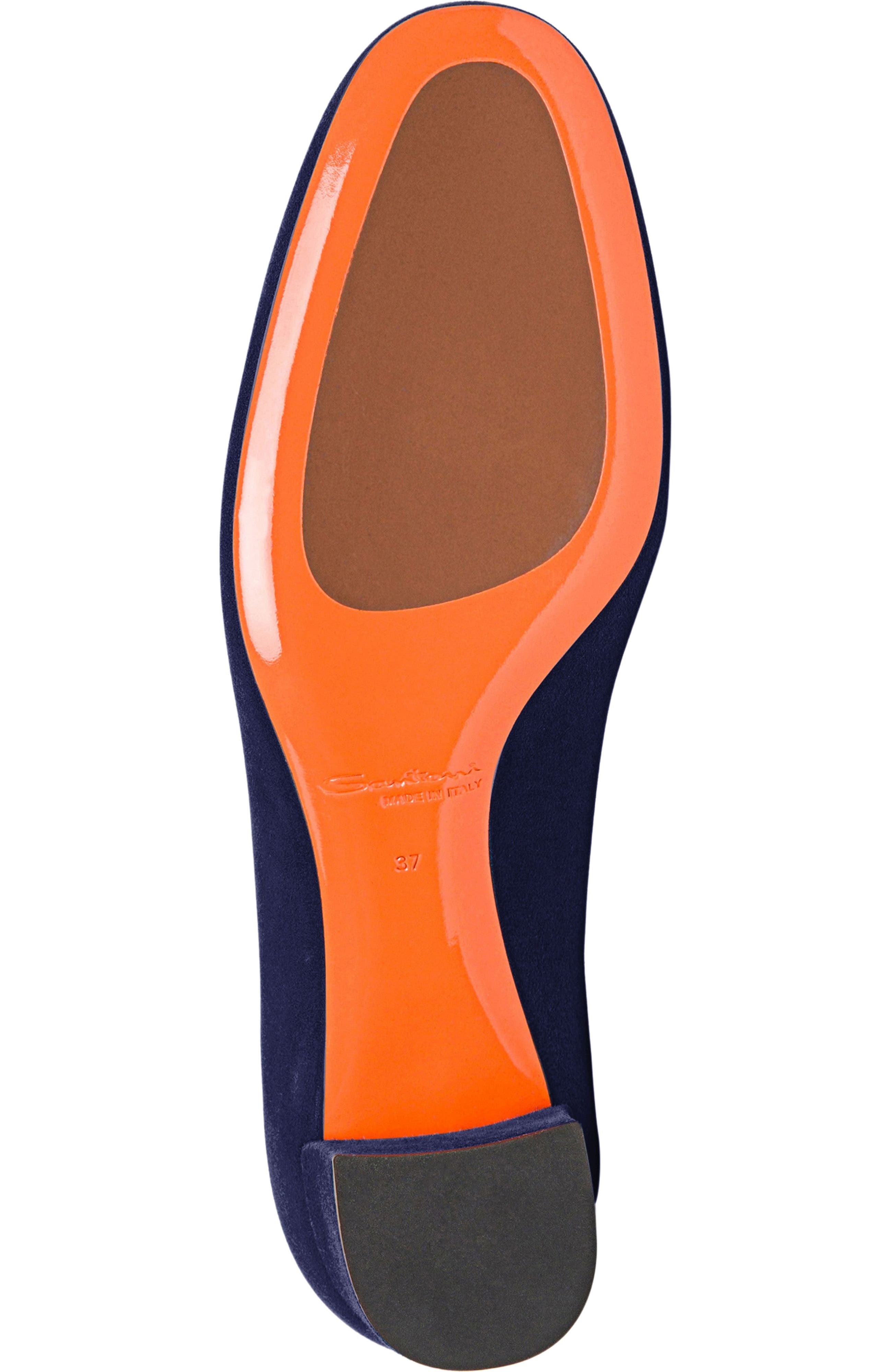 Santoni Women's  suede low-heel pump, Alternate, color, Blue