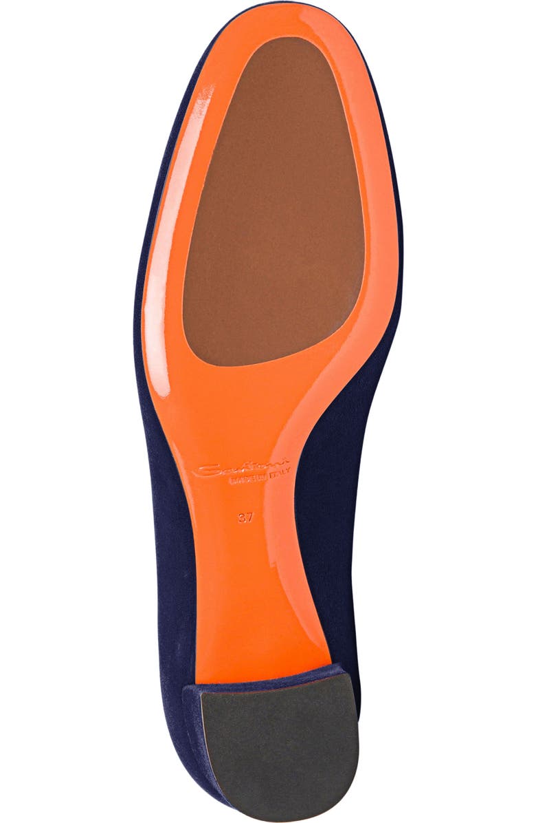 Santoni Women's suede low-heel pump, Alternate, color, Blue