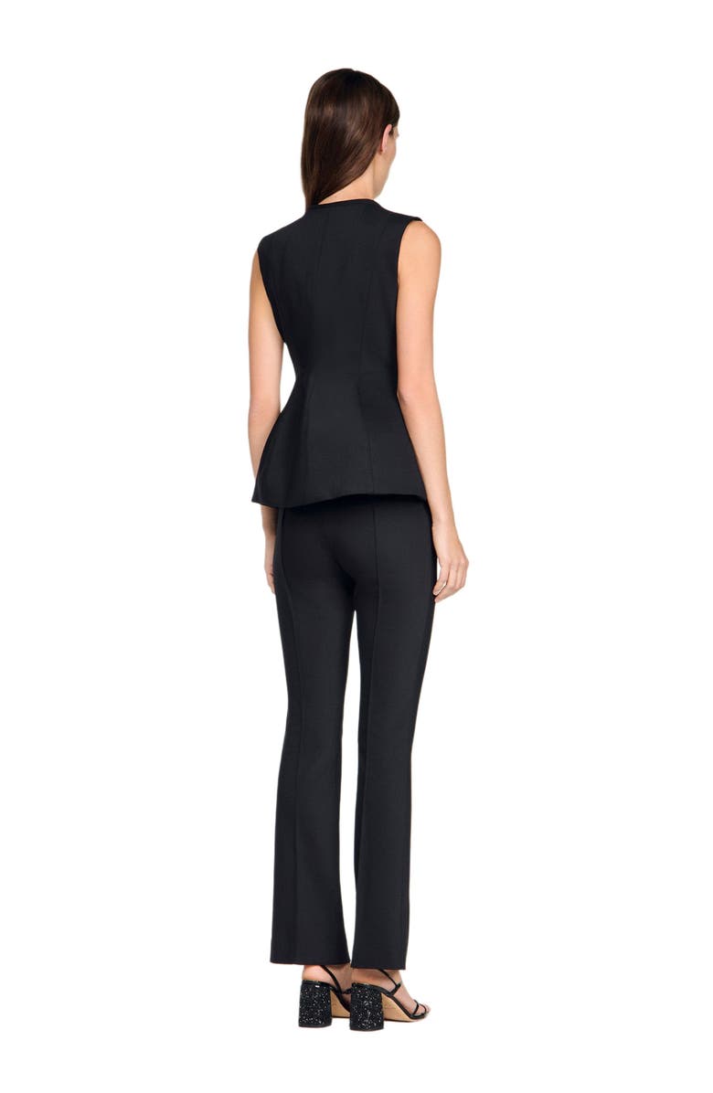 SANDRO Peplum jacket, Alternate, color, Black