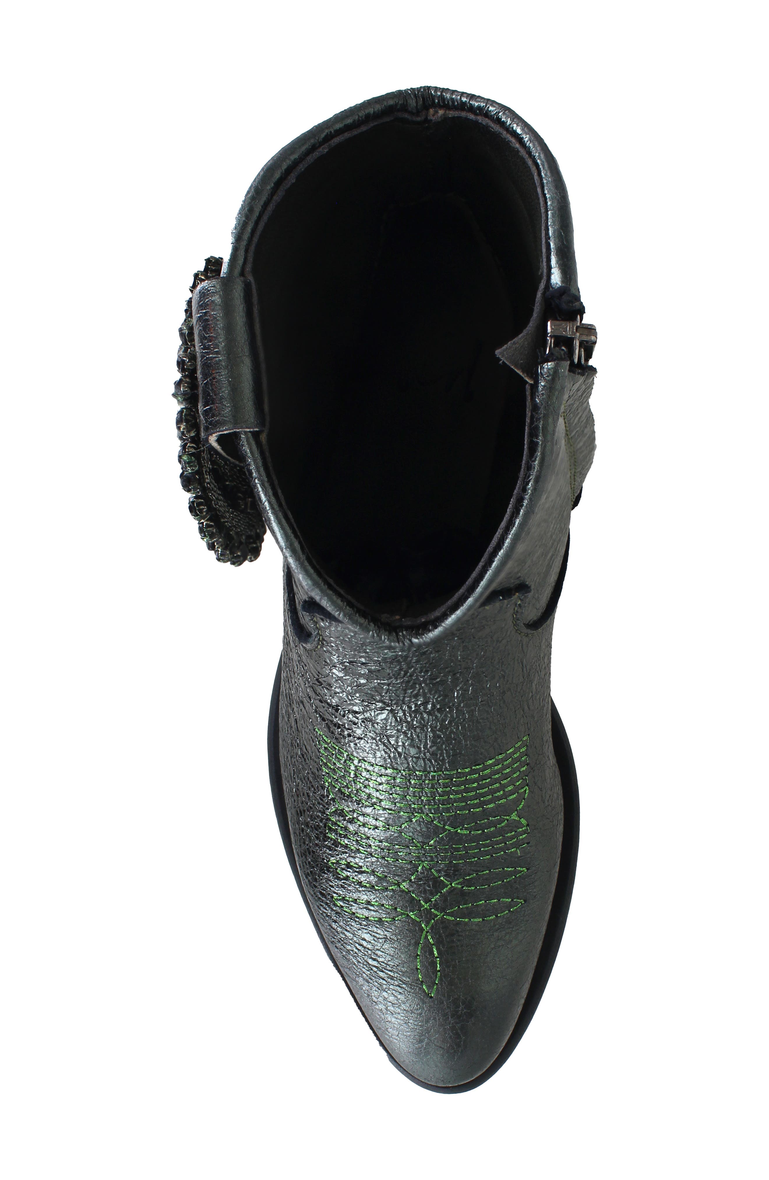Helisent Western Boot, Alternate, color, GREEN LEATHER