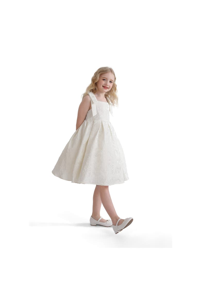 MariBow Pleated Dress, Alternate, color, Ivory