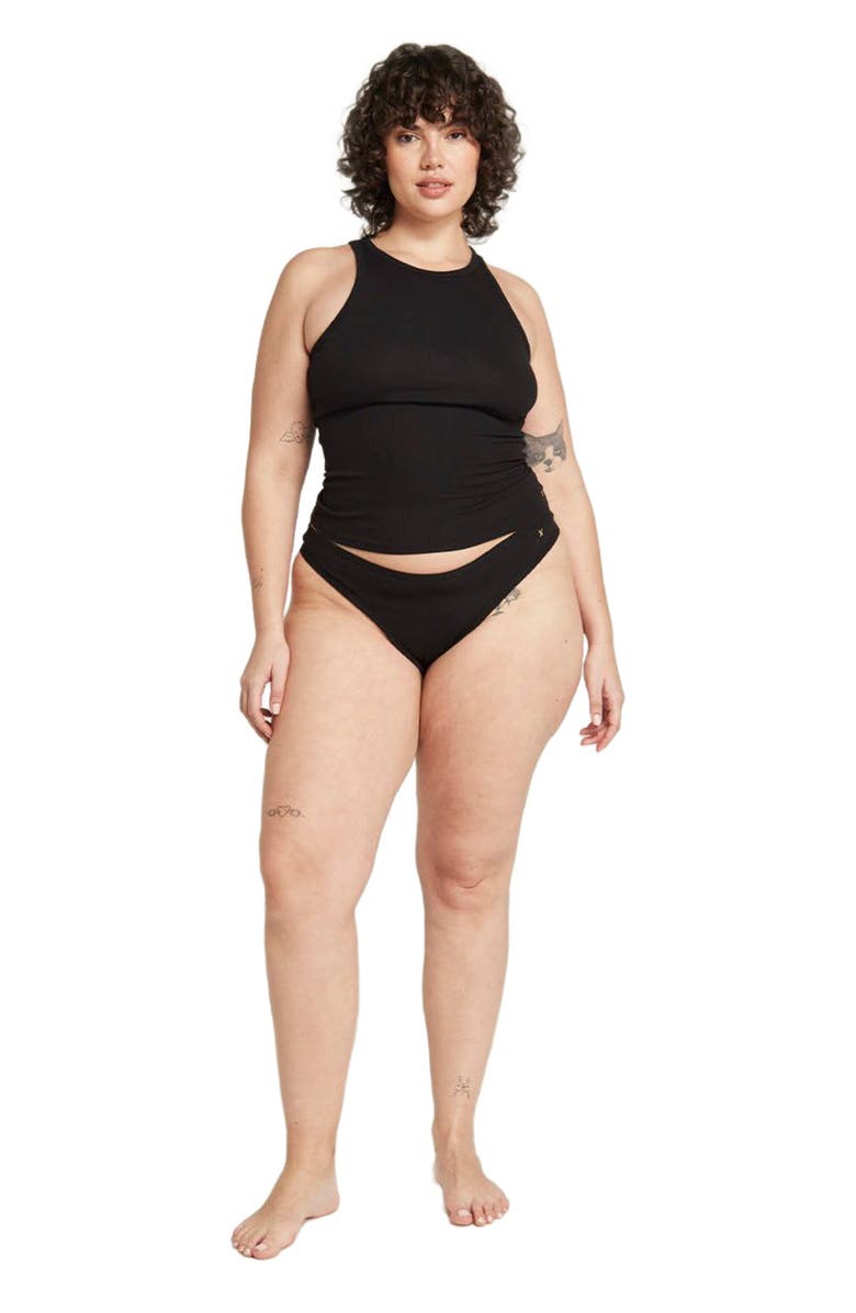 Nudea The Organic Cotton Dipped Thong 3 Pack, Alternate, color, Black