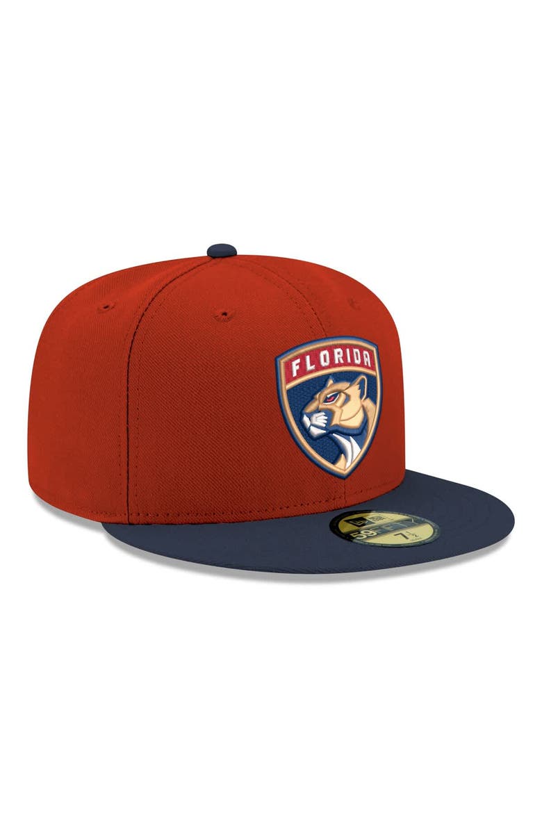 New Era Men's New Era Red Florida Panthers Core Logo Two-Tone 59FIFTY Fitted Hat, Alternate, color, Red