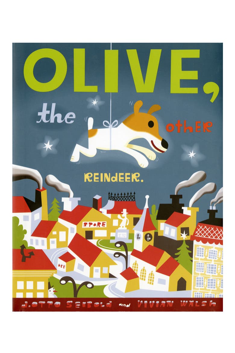 'Olive, the Other Reindeer' Book, Main, color, DARK TEAL MULTICOLOR