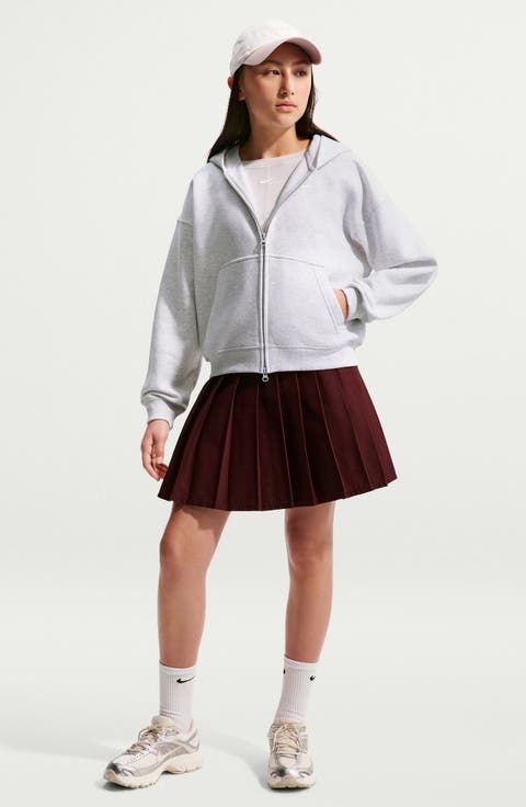 Kids' Studio Oversized Full Zip Fleece Hoodie