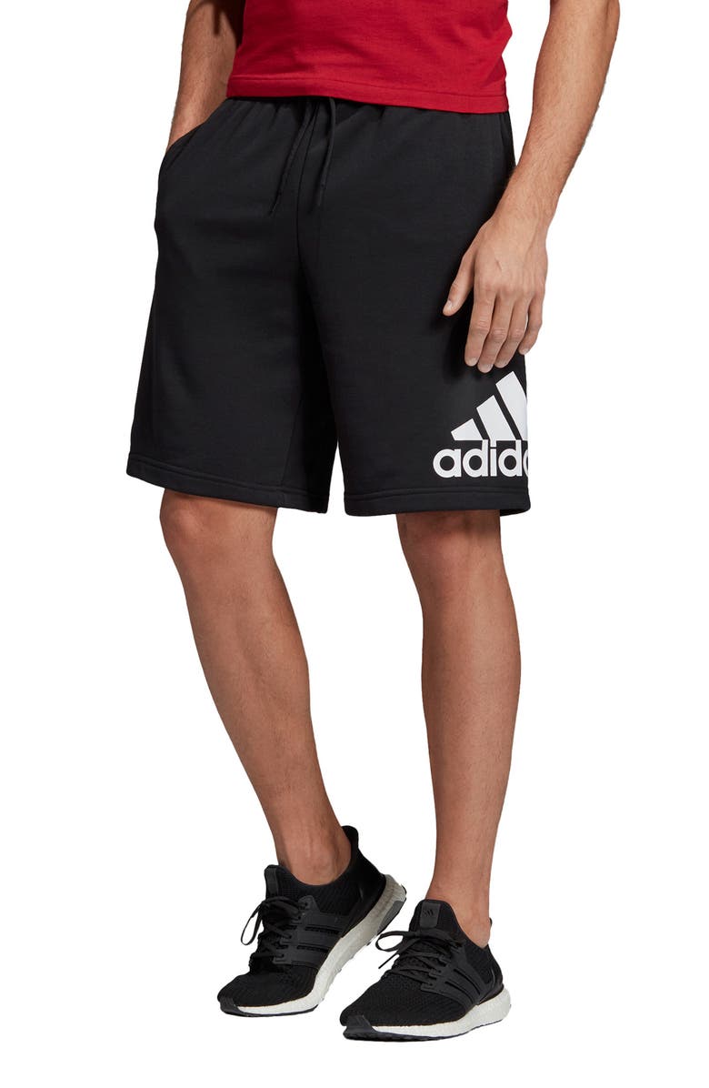 adidas Badge of Sport French Terry Shorts, Main, color, 