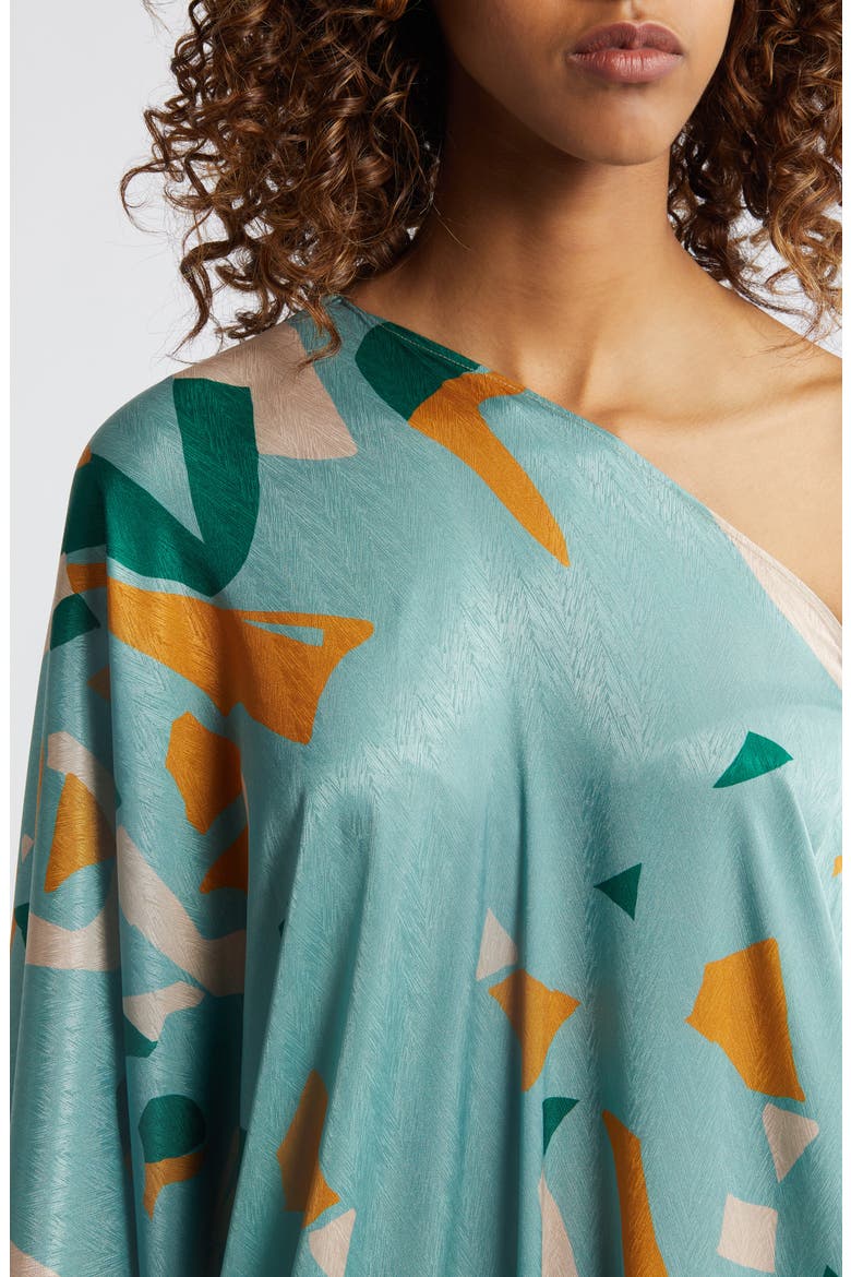 Satu One-Shoulder Dress, Alternate, color, GREEN
