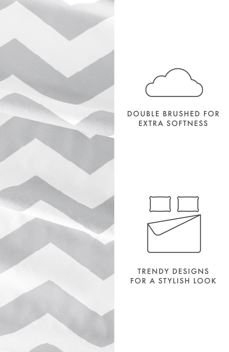 HOMESPUN Premium Ultra Soft Arrow 4-Piece Sheets Set, Alternate, color, Gray