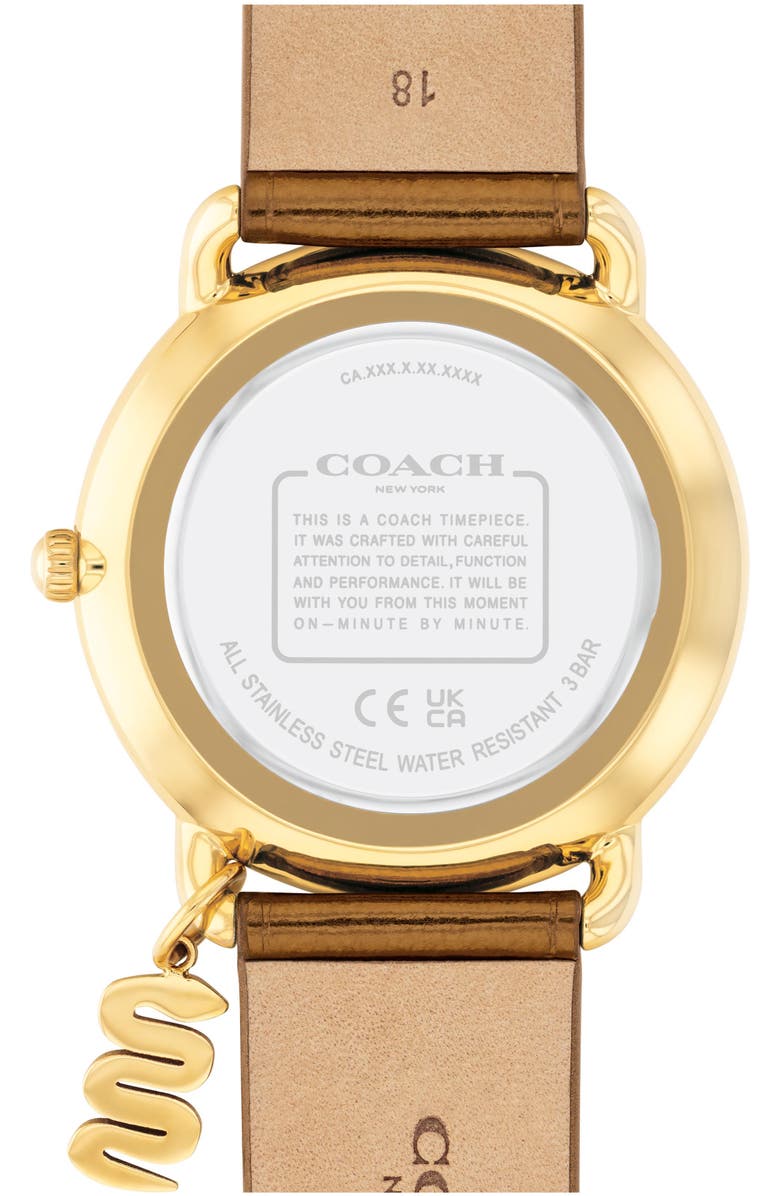 COACH Elliot Lunar New Year Leather Strap Watch, 36mm, Alternate, color, 