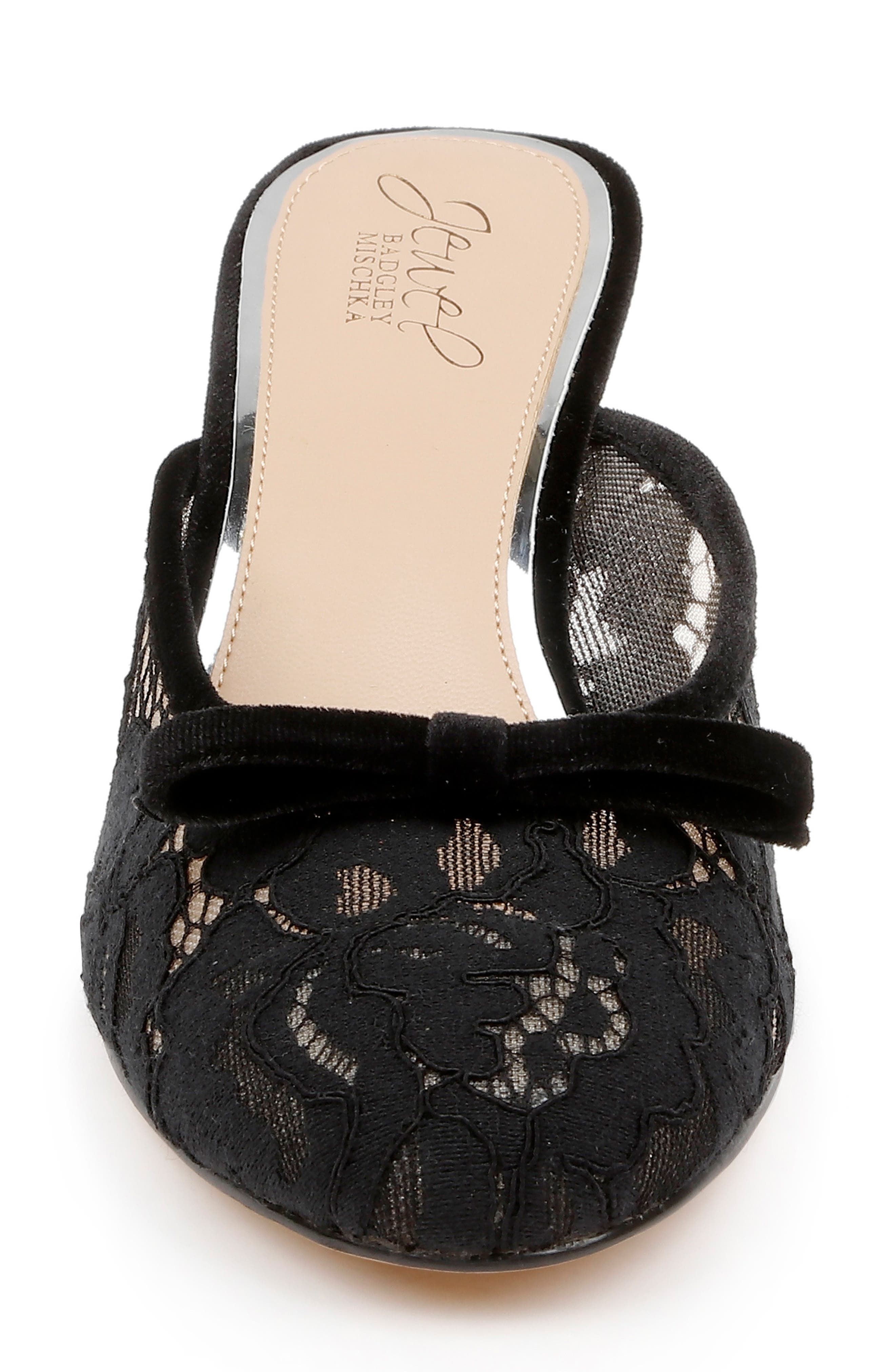 Jewel Badgley Mischka Elliot Mule, Alternate, color, Black Lace