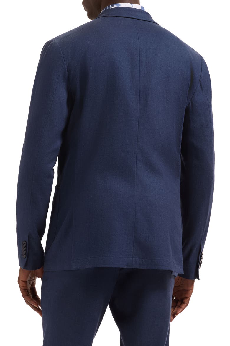 Aerolinen Linen Blend Sport Coat, Alternate, color, NAVY