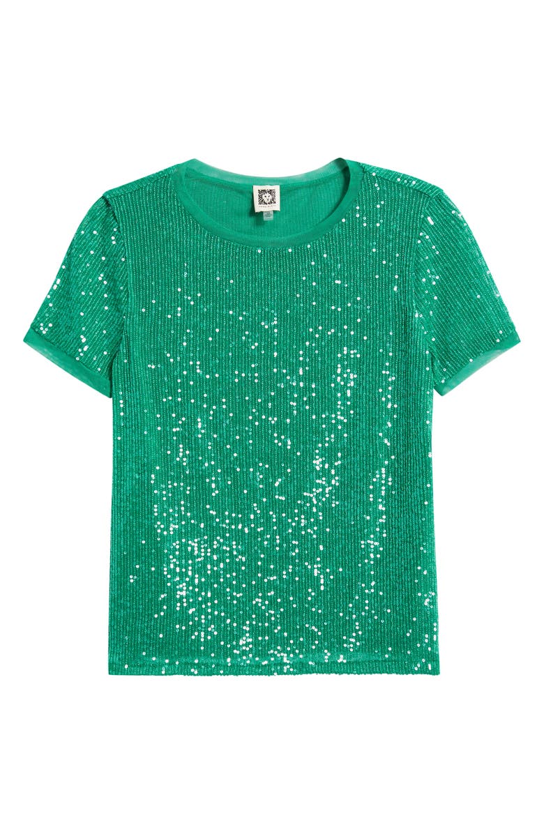 Anne Klein Sequin Mesh Top, Alternate, color, 