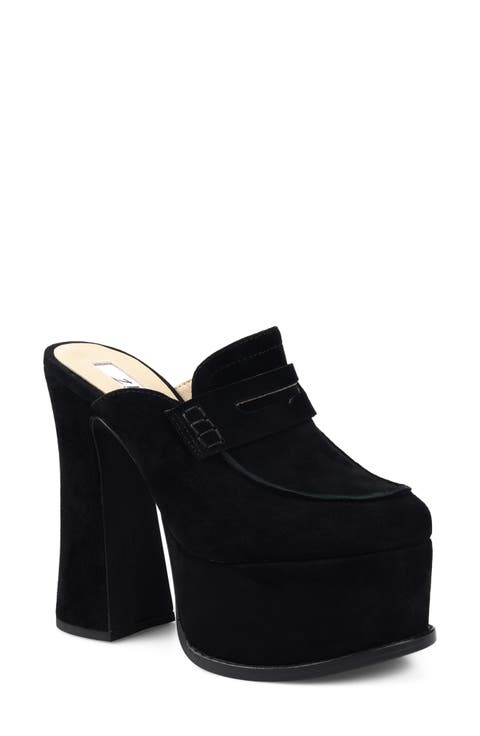 Harlen Platform Penny Loafer Mule