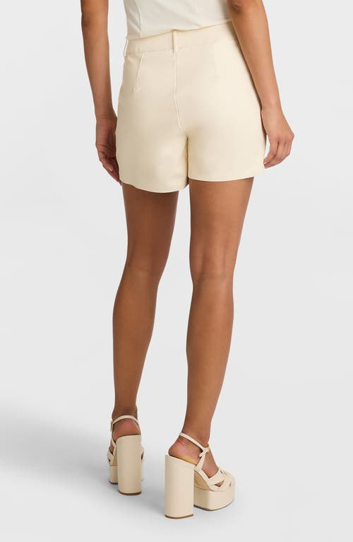 Commando Faux Leather Tailored Shorts In Ivory