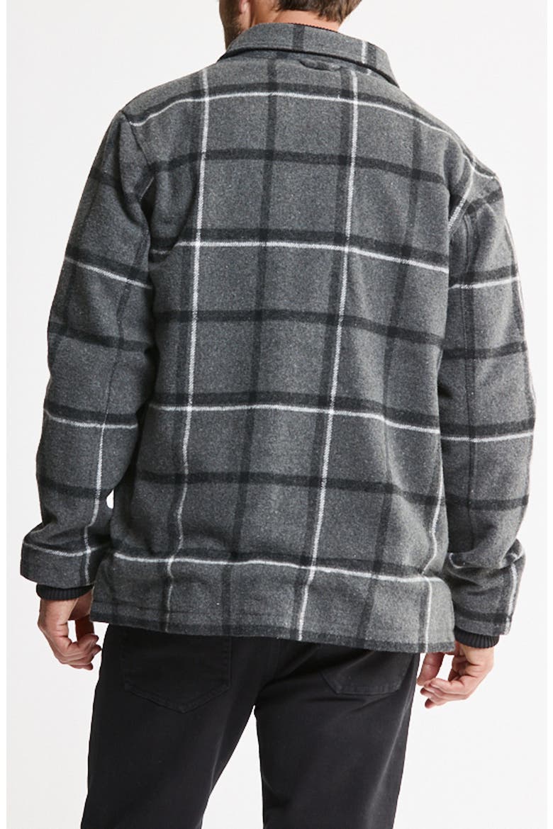 Faux Fur Lined Shirt Jacket, Alternate, color, CHARCOAL PLAID