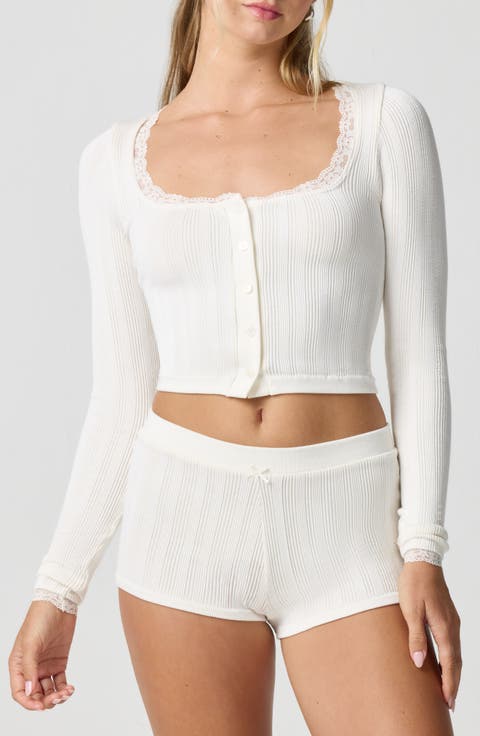 Rib Crop Cardigan