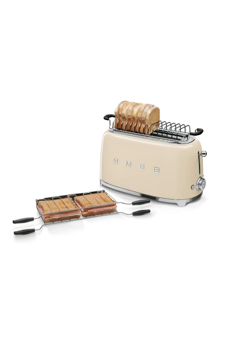 50s Retro Style Four-Slice Toaster, Alternate, color, CREAM
