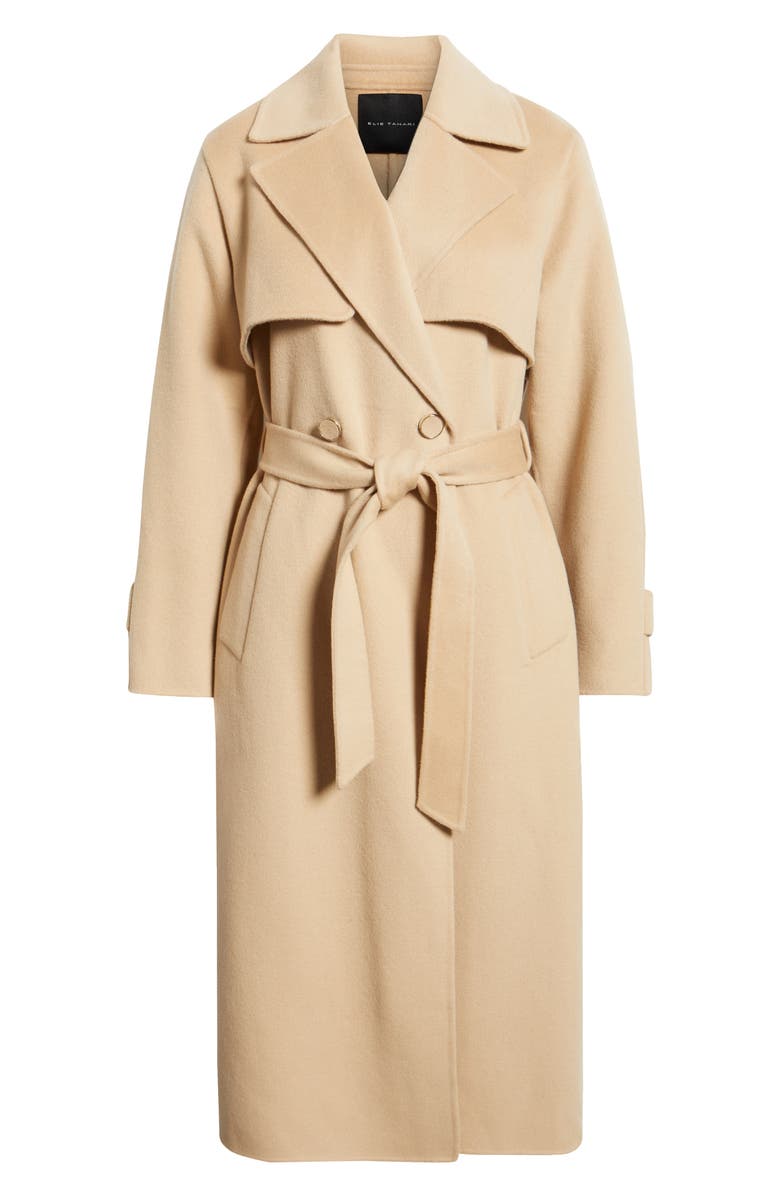 Elie Tahari The Ren Wool Trench Coat, Alternate, color,