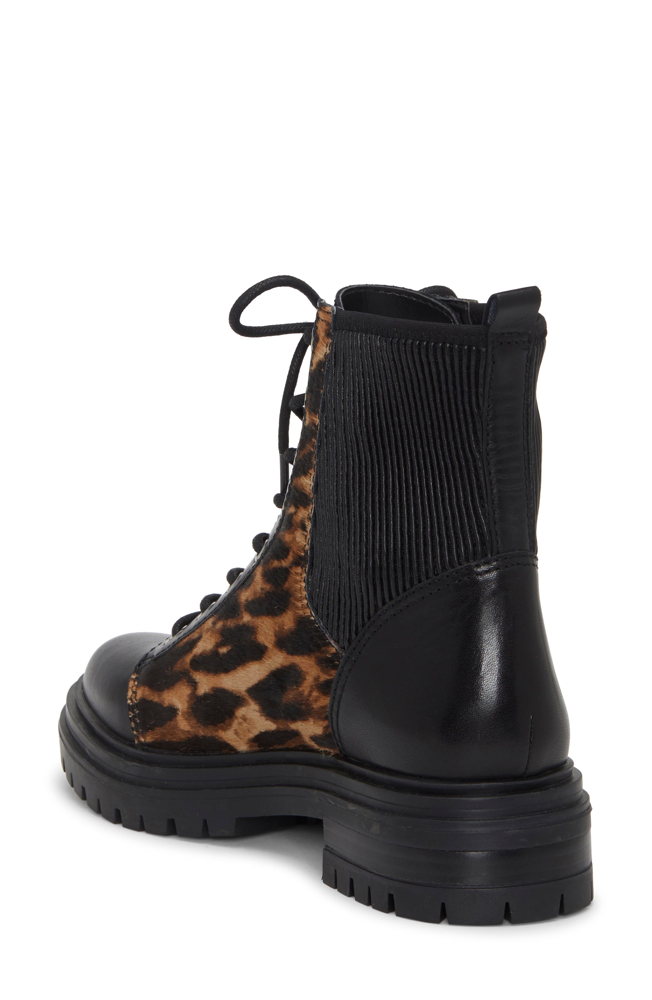 Bestenda Combat Boot, Alternate, color, BLACK LEATHER/ CALF HAIR