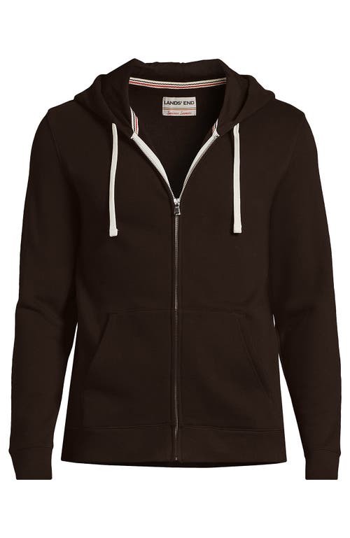 Lands' End Serious Sweats Full Zip Hoodie In Brown