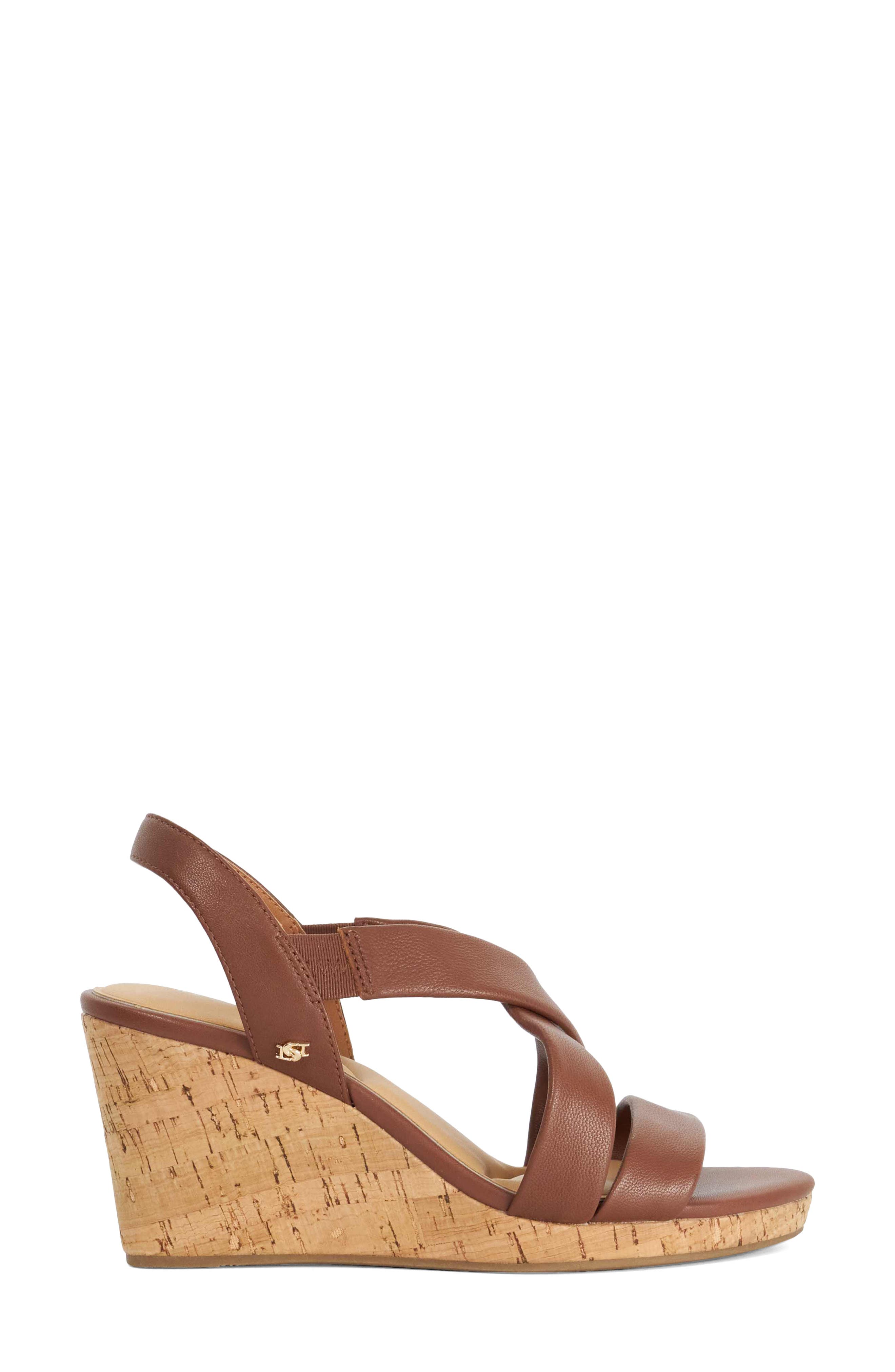Kamies Slingback Platform Wedge Sandal, Alternate, color, BROWN