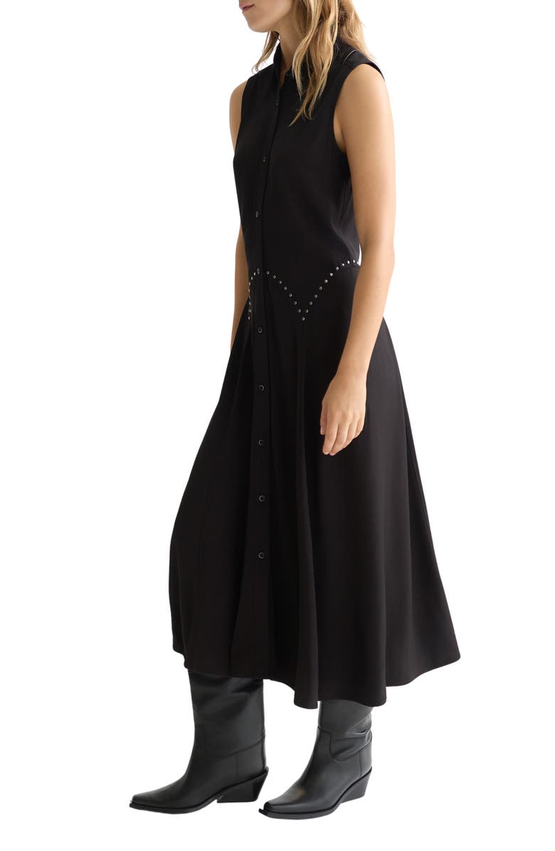 Scotch 
Soda Stud Accent Sleeveless Midi Shirtdress, Alternate, color, Meteorite